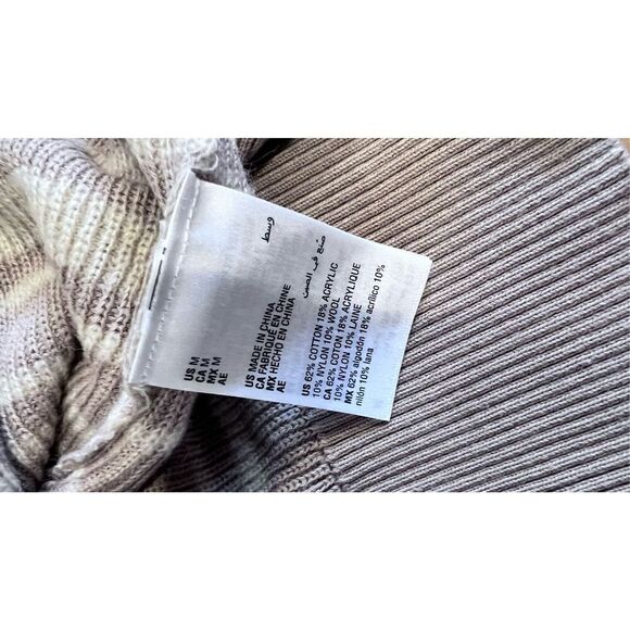 ALFANI COASTAL MODE TAN STRIPE CARDIGAN SWEATER WOMENS SZ M P1-261 - Picture 9 of 11